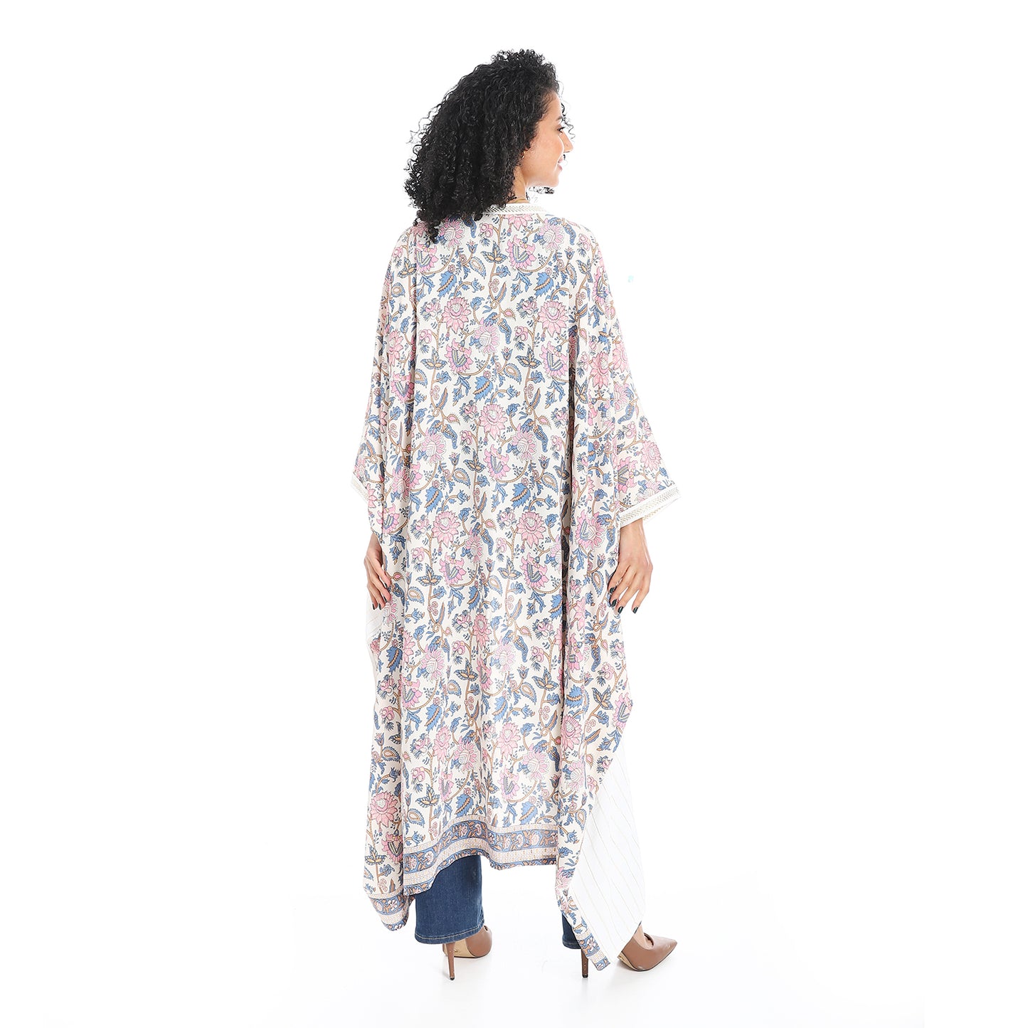 Plain chest patterned women's cardigan