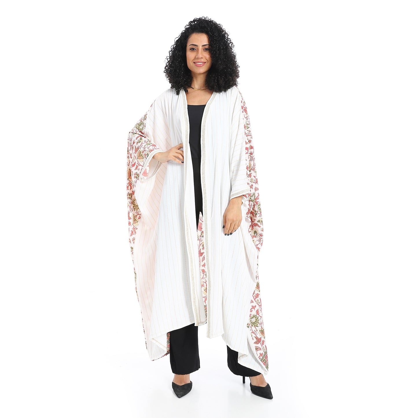 Plain chest patterned women's cardigan