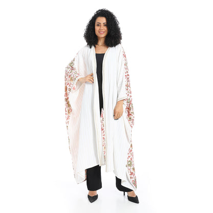 Plain chest patterned women's cardigan
