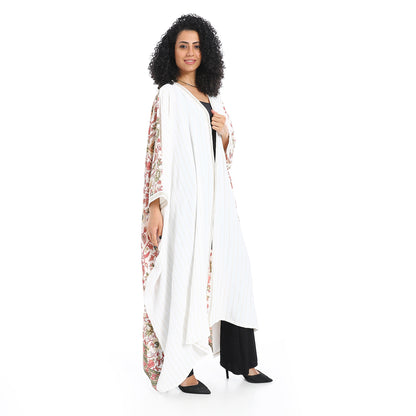 Plain chest patterned women's cardigan