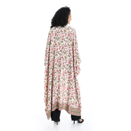 Plain chest patterned women's cardigan