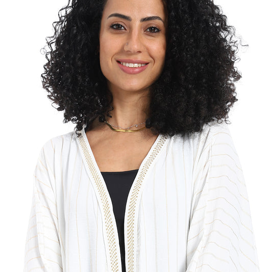 Striped women's cardigan