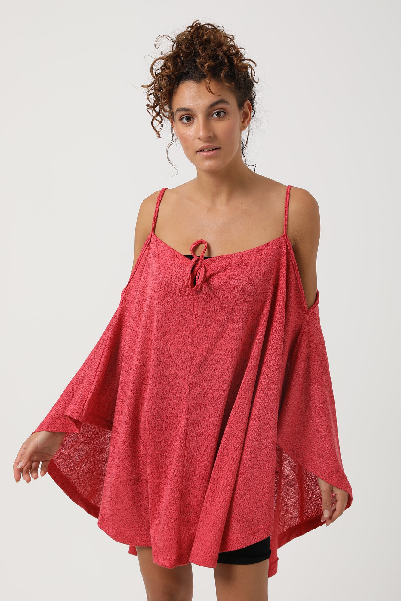 Spaghetti Straps Cover Up - Light Grey