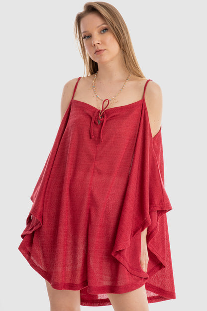 Spaghetti Straps Cover Up - Light Grey