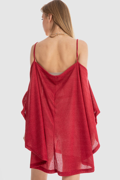 Spaghetti Straps Cover Up - Light Grey