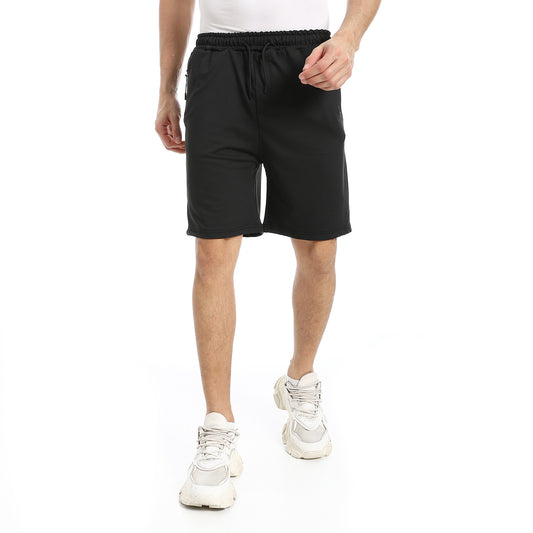summer Melton shorts with zipper