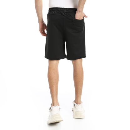 summer Melton shorts with zipper