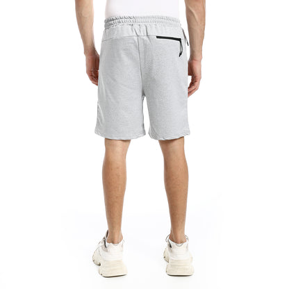 summer Melton shorts with zipper