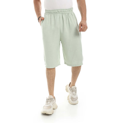 Red Circle Linen Shorts Men