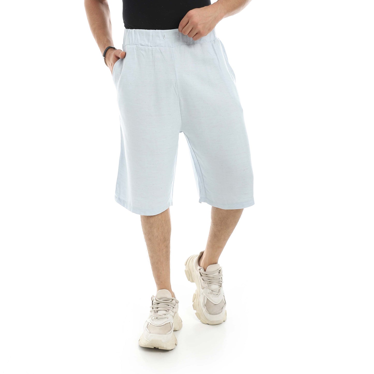 Red Circle Linen Shorts Men