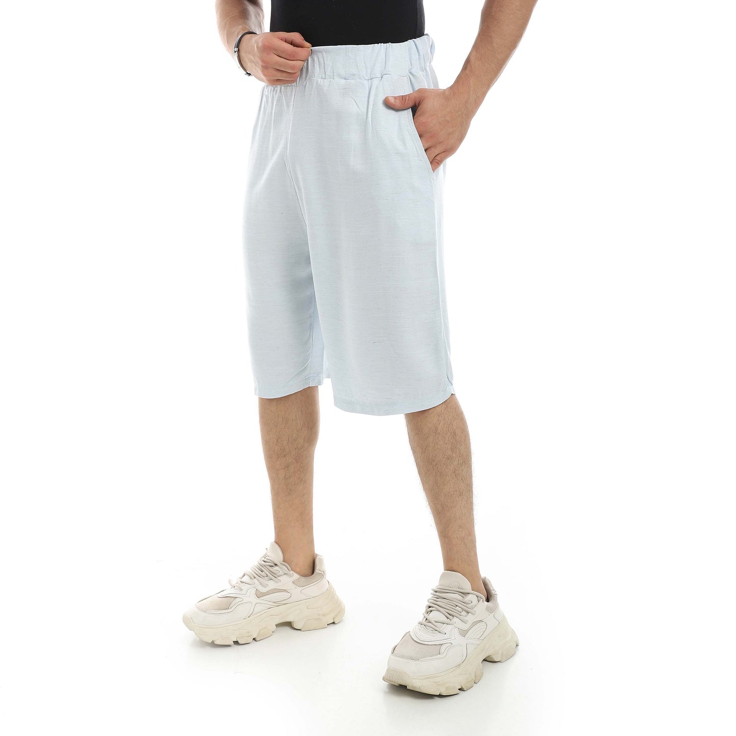 Red Circle Linen Shorts Men