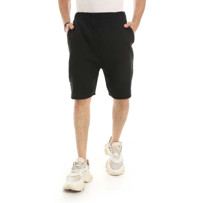 Red Circle Linen Shorts Men