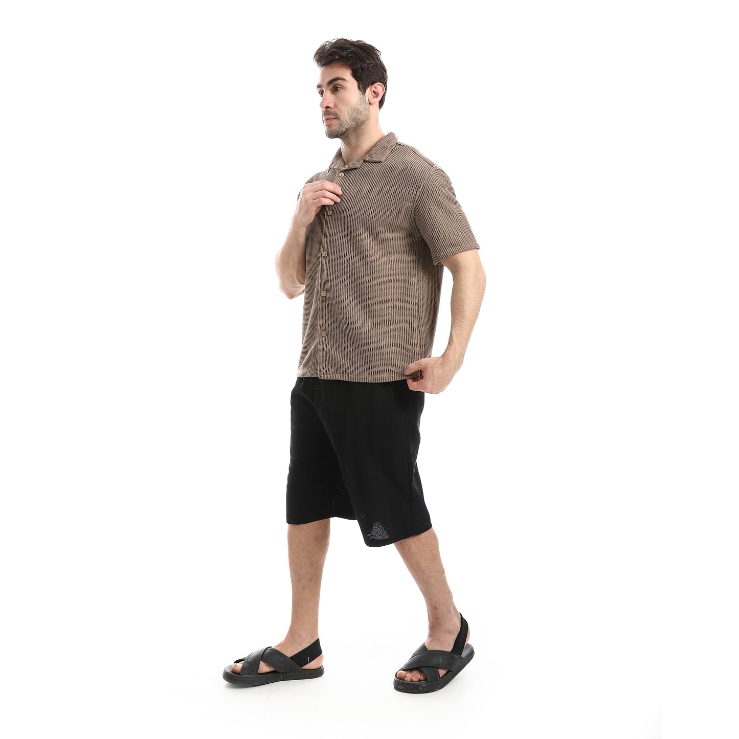 شورت كاجوال بخصر مطاطي