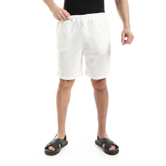 شورت كاجوال سادة بجيوب مائلة