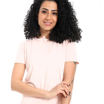 Self Pattern Short Sleeves Pajama Set