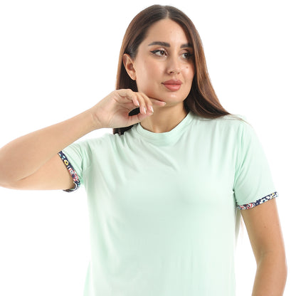 pajama with T-shirt and patterned pants