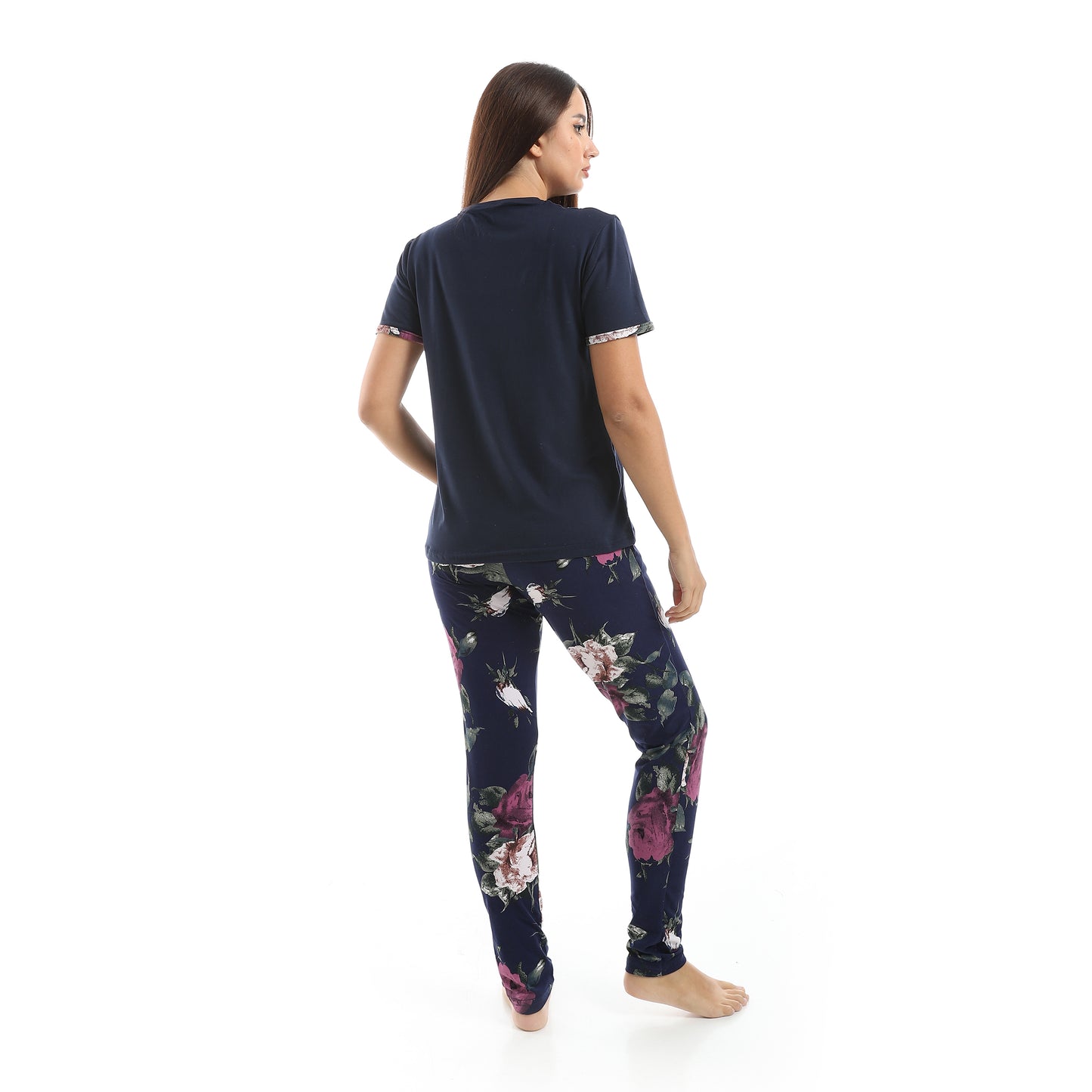 pajama with T-shirt and patterned pants