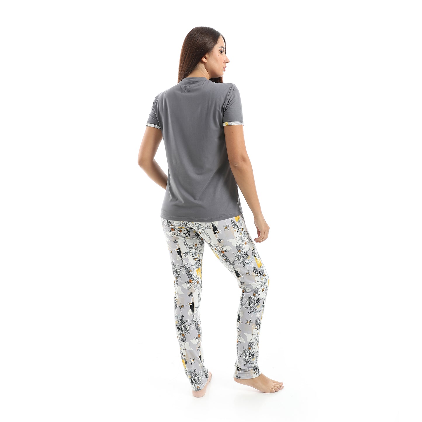 pajama with T-shirt and patterned pants
