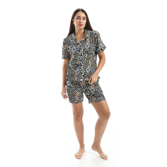 classic pajama with T-shirt and shorts