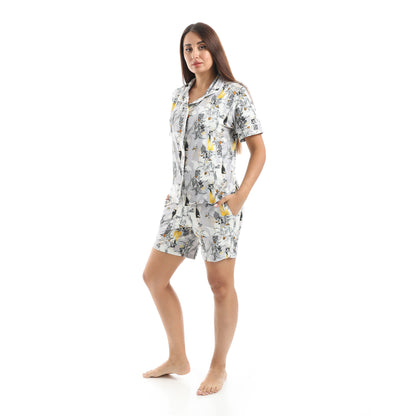 classic pajama with T-shirt and shorts