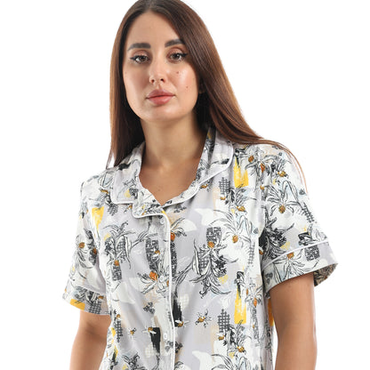 classic pajama with T-shirt and shorts