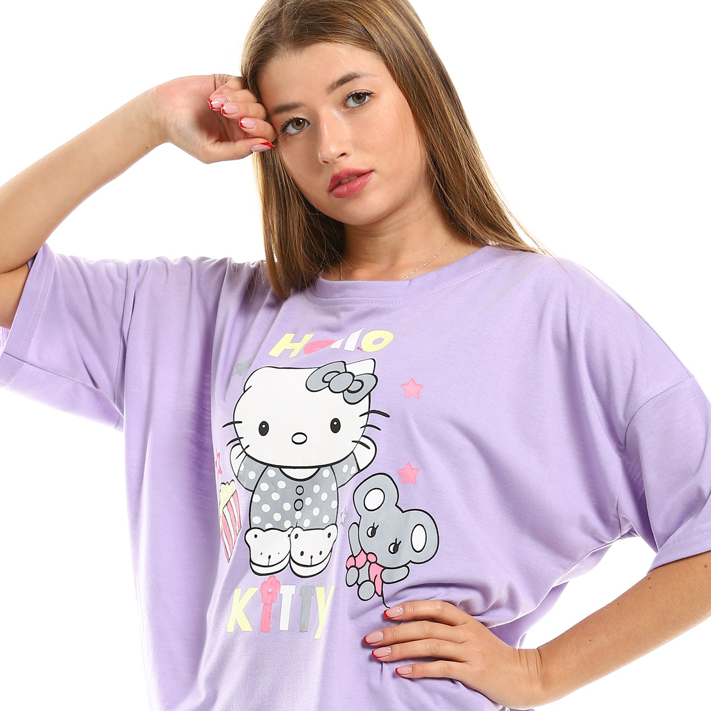 Printed Zebra Short Sleeves Pajama Set