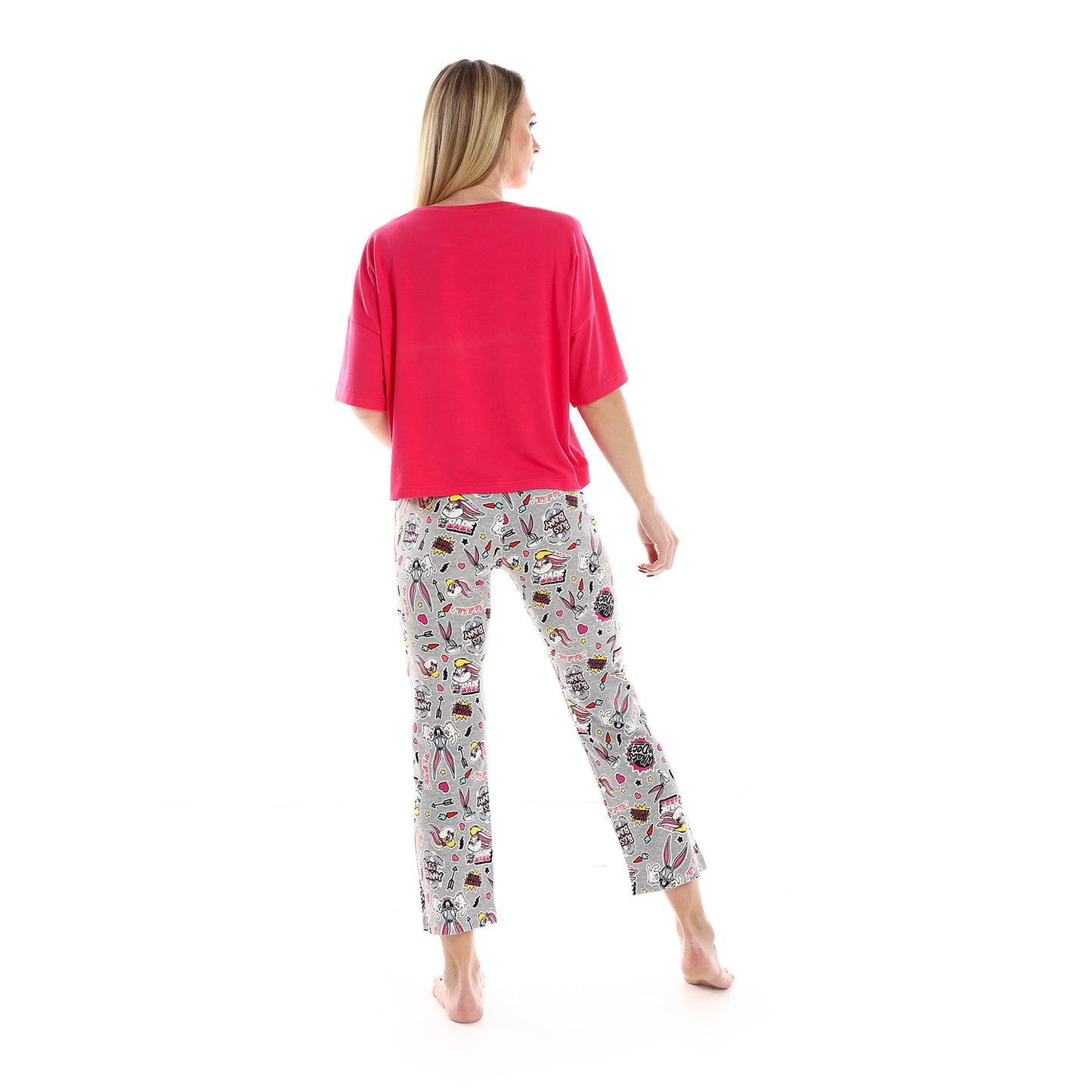 Printed Zebra Short Sleeves Pajama Set