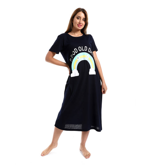 kady Printed "Good Old Days" Round Neck Sleepshirt