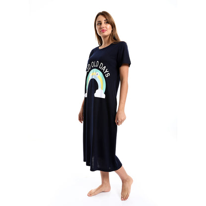 kady Printed "Good Old Days" Round Neck Sleepshirt