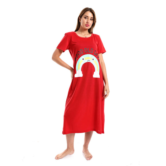kady Printed "Good Old Days" Round Neck Sleepshirt