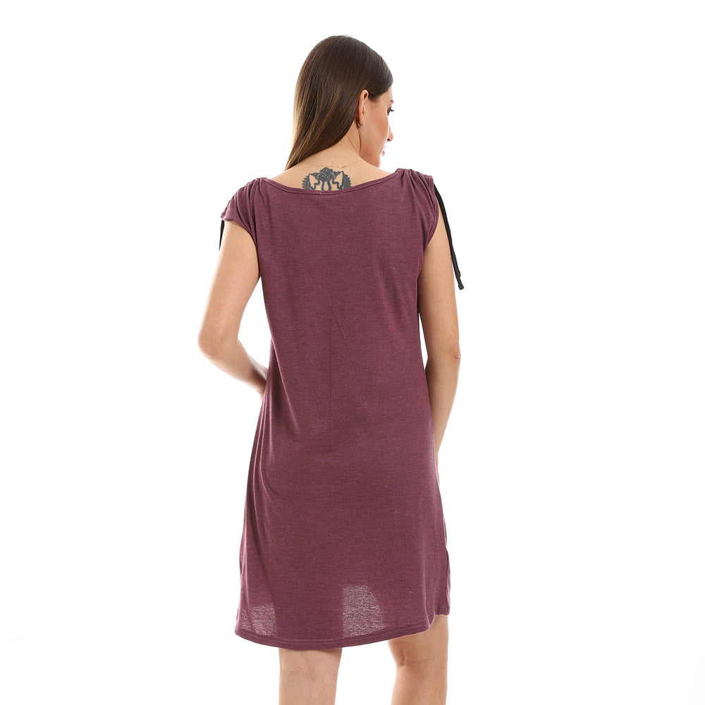 kady Printed Sleeveless Round Collar Sleepshirt women