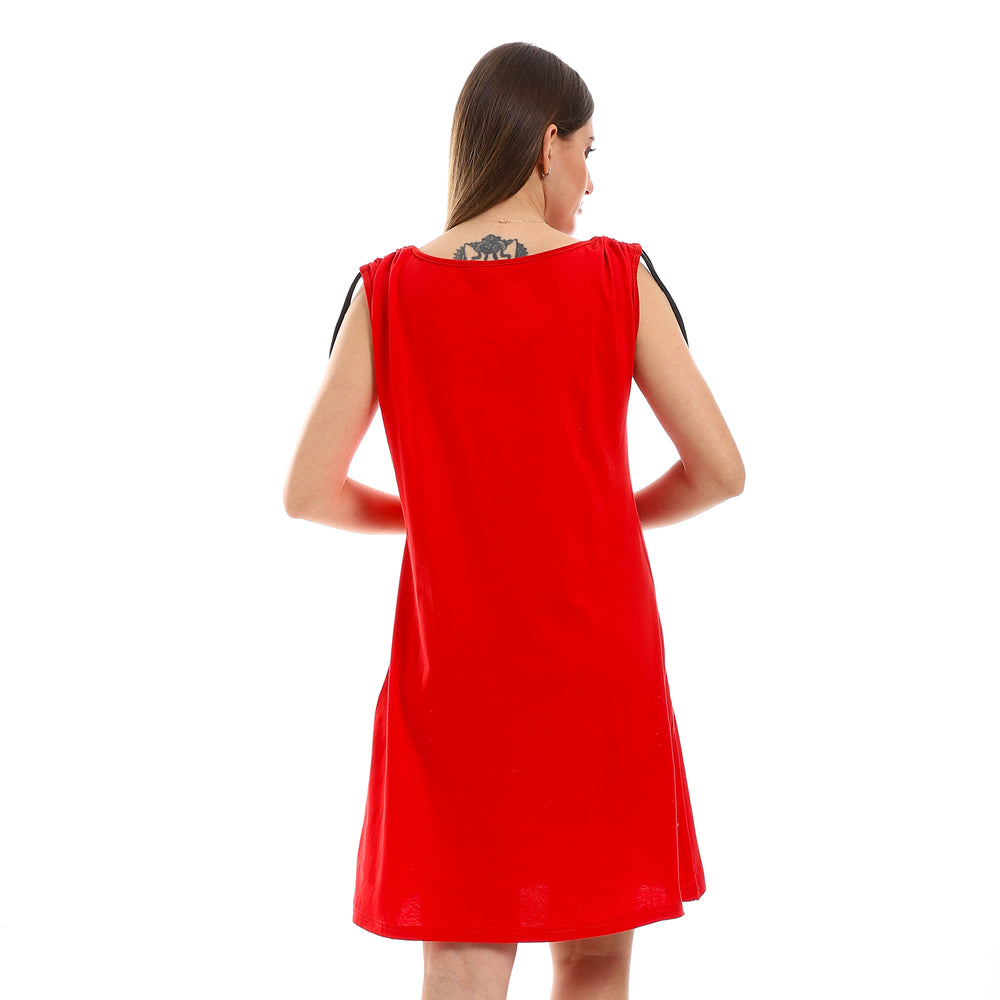 kady Printed Sleeveless Round Collar Sleepshirt women