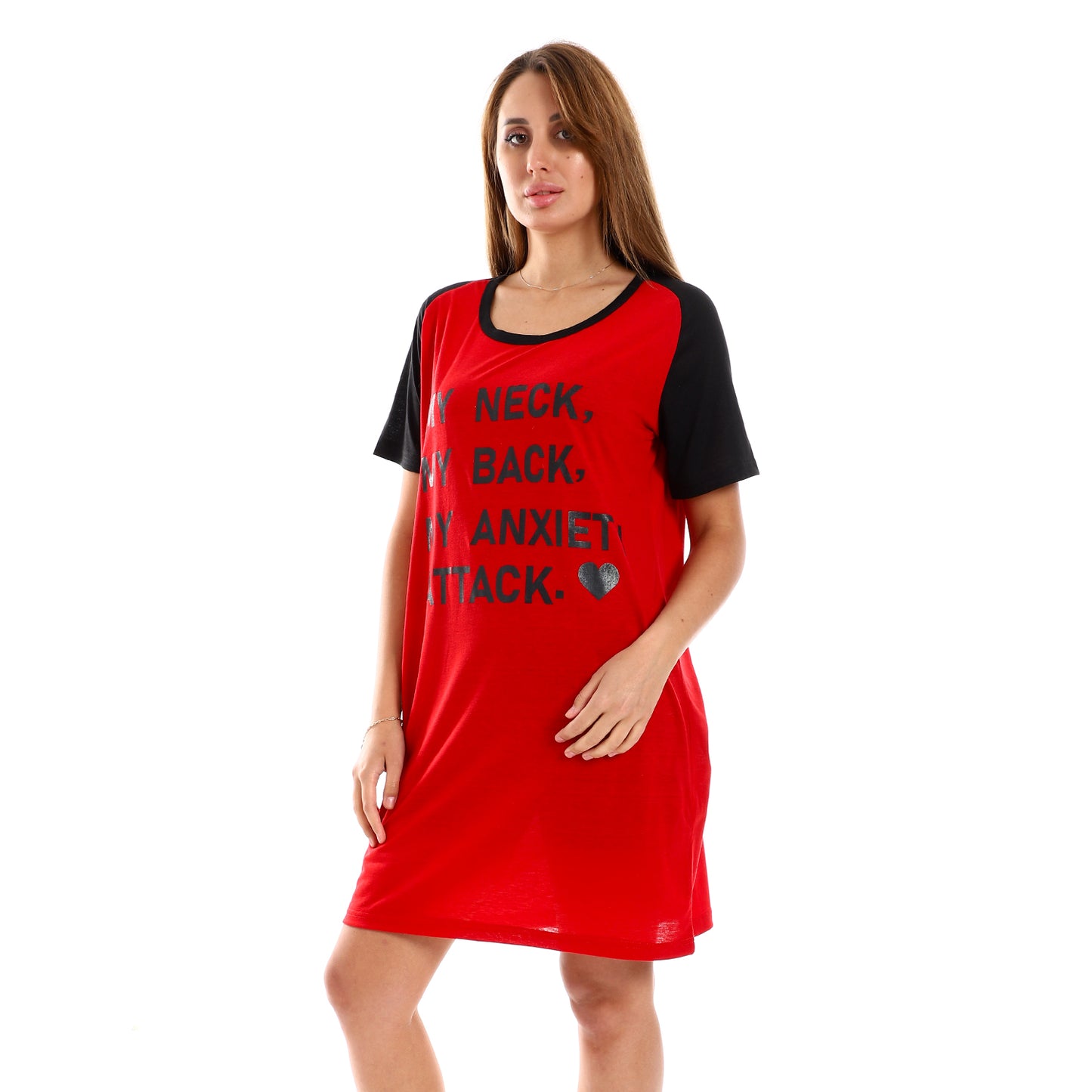 Kady Women Raglan Sleeves Printed Sleepshirt