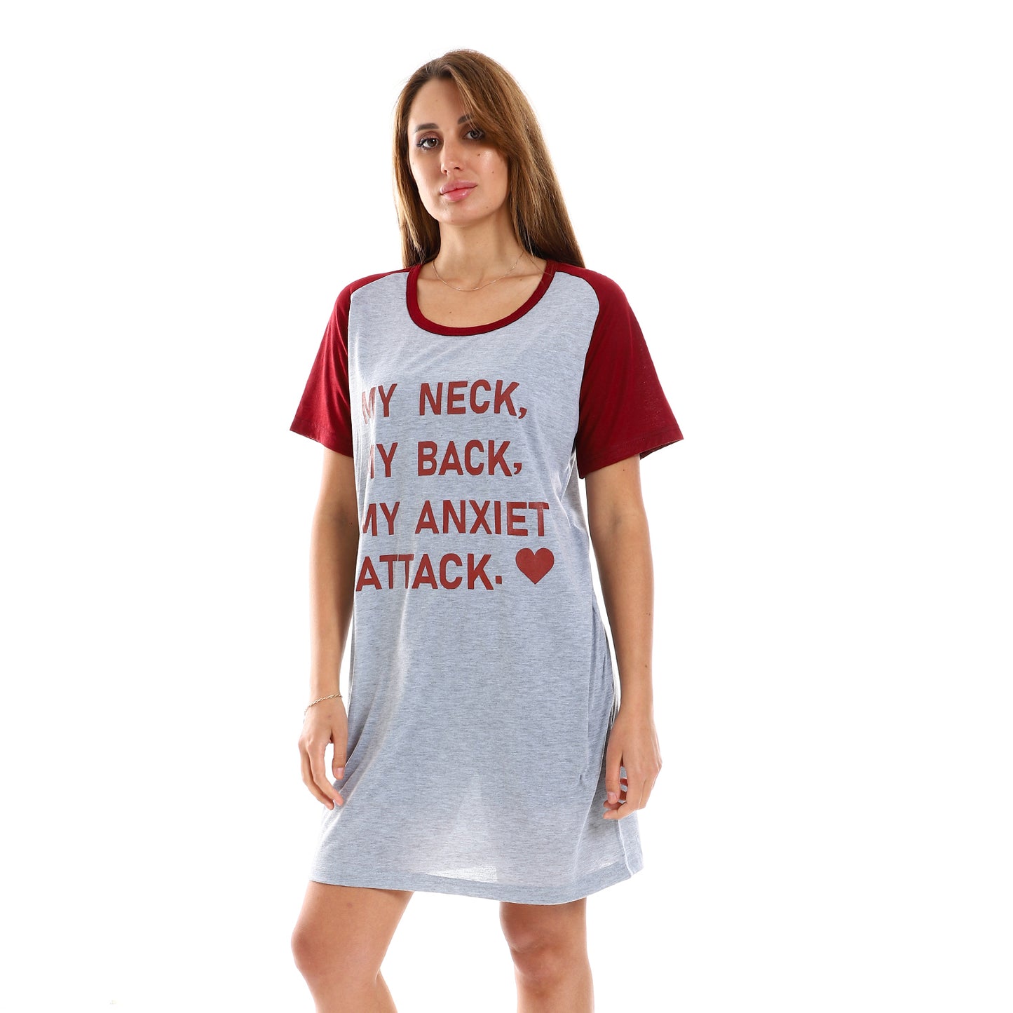 Kady Women Raglan Sleeves Printed Sleepshirt