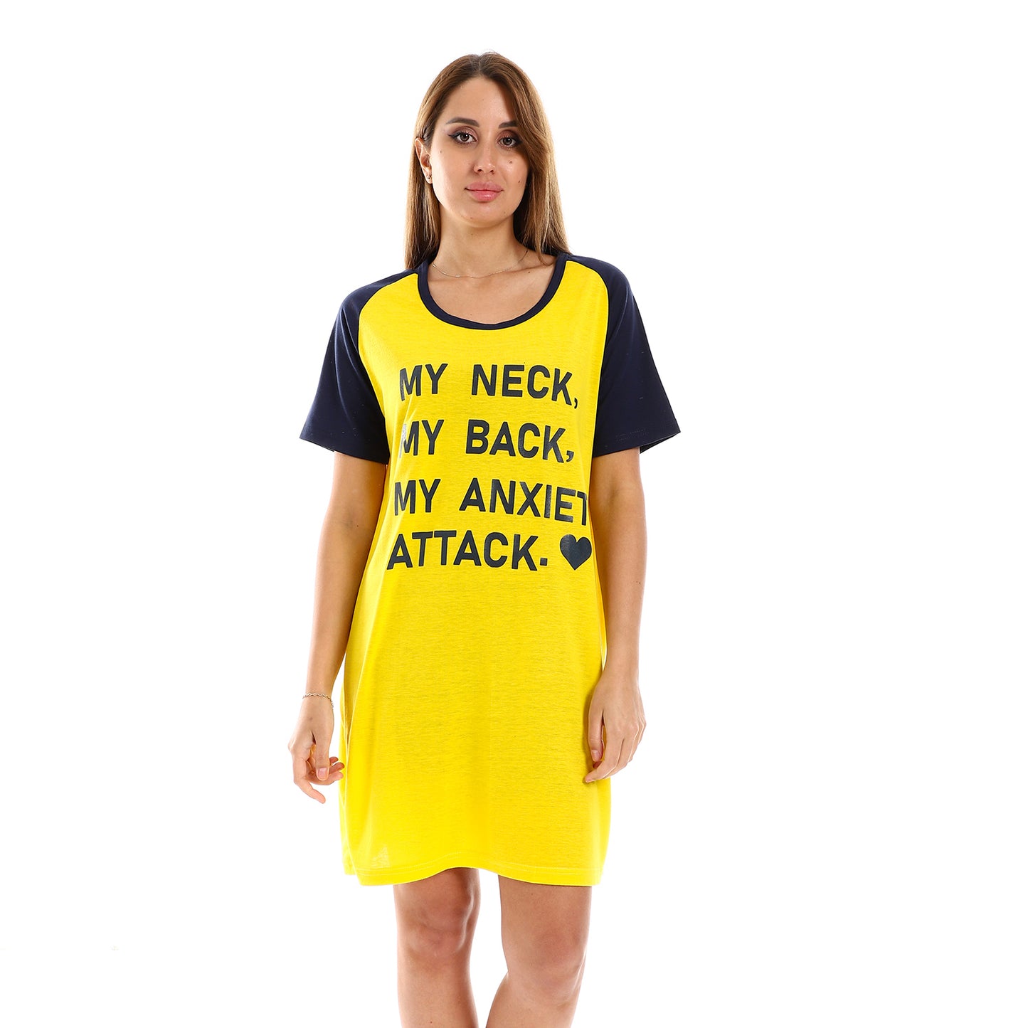 Kady Women Raglan Sleeves Printed Sleepshirt