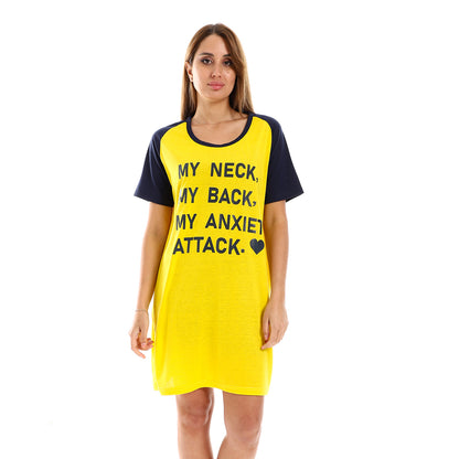 Kady Women Raglan Sleeves Printed Sleepshirt