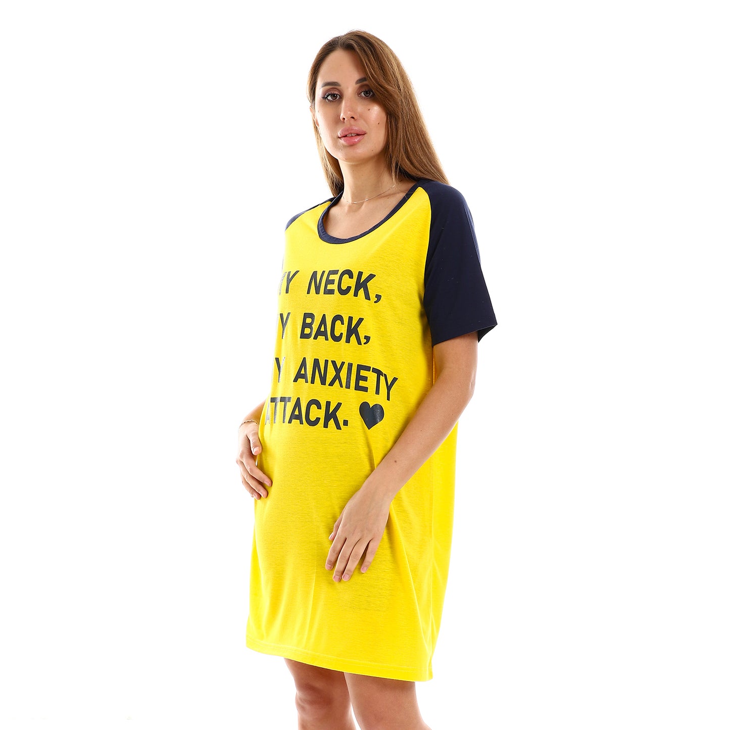 Kady Women Raglan Sleeves Printed Sleepshirt