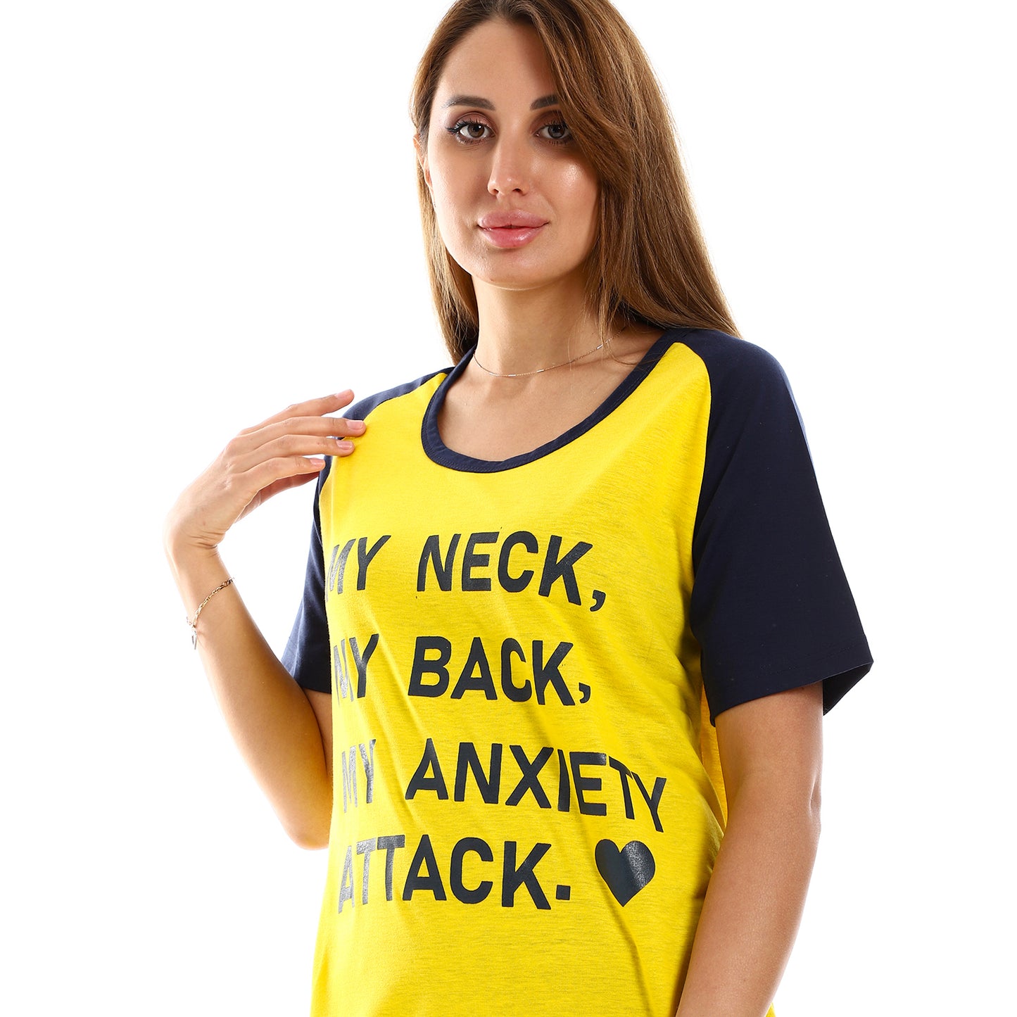 Kady Women Raglan Sleeves Printed Sleepshirt