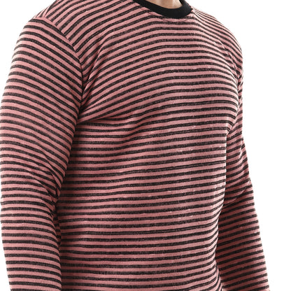 Unisex Thin Stripes Round Sweatshirt