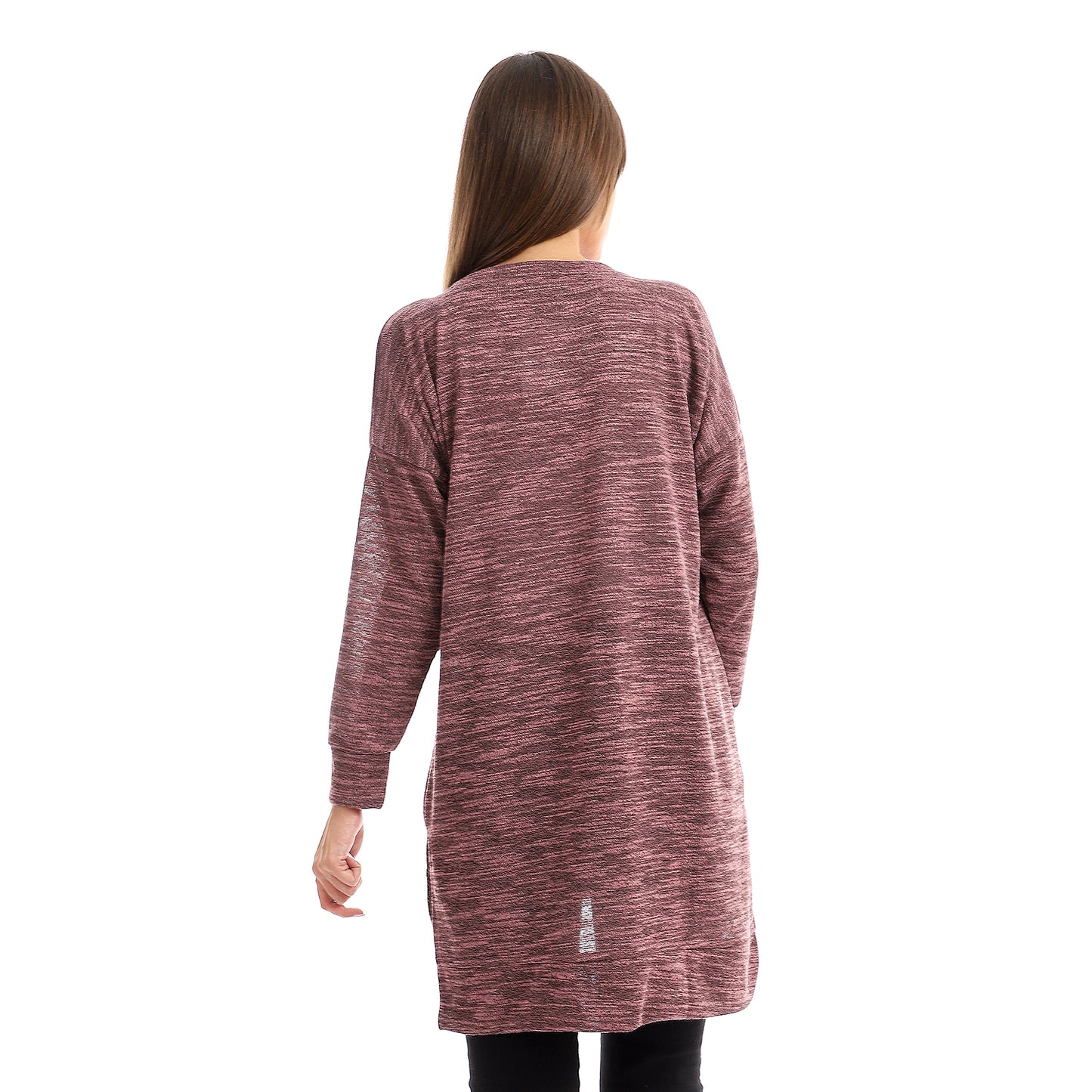 Jamila Women plain jackard crew neck top