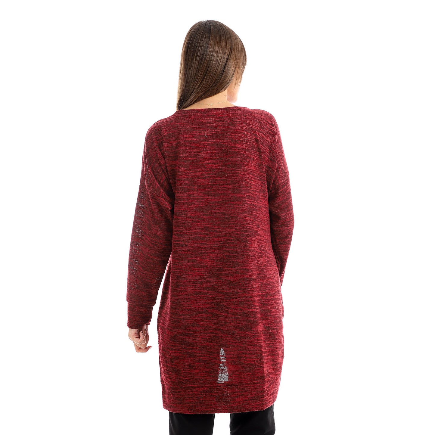 Jamila Women plain jackard crew neck top