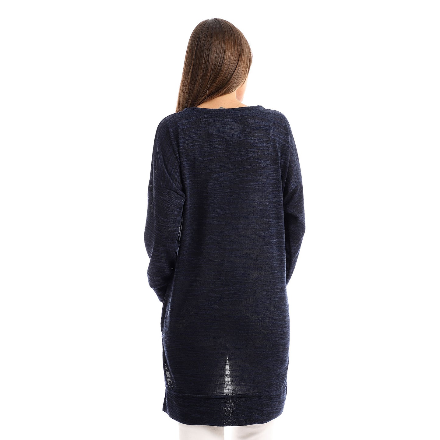 Jamila Women plain jackard crew neck top