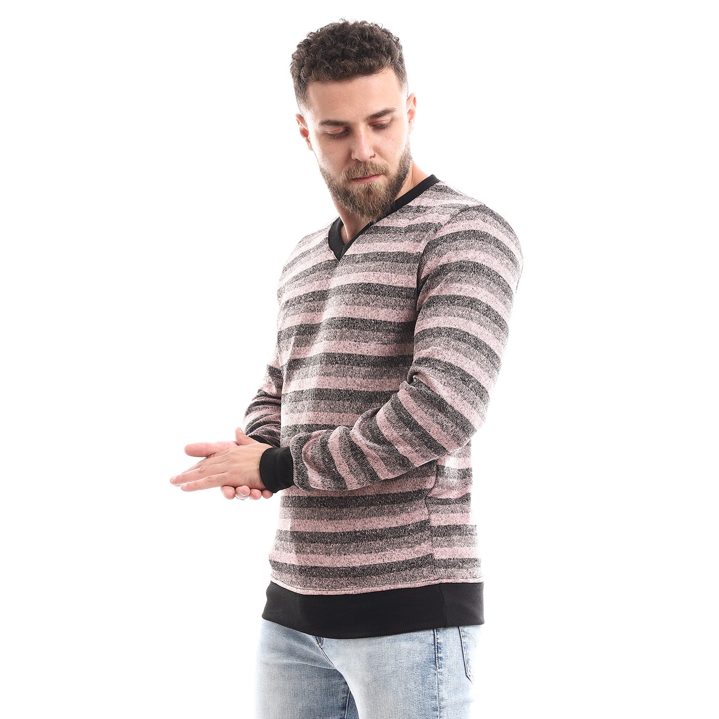 offcliff Men stripped V-neck pull over