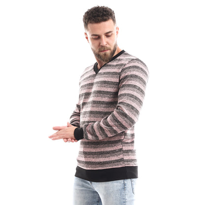 offcliff Men stripped V-neck pull over