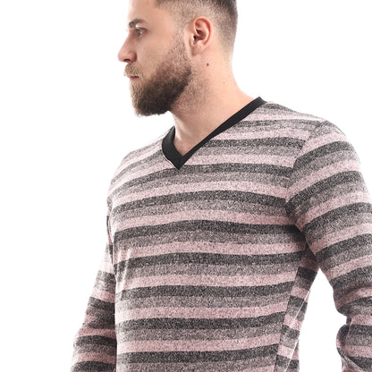 offcliff Men stripped V-neck pull over