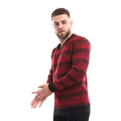 offcliff Men stripped V-neck pull over