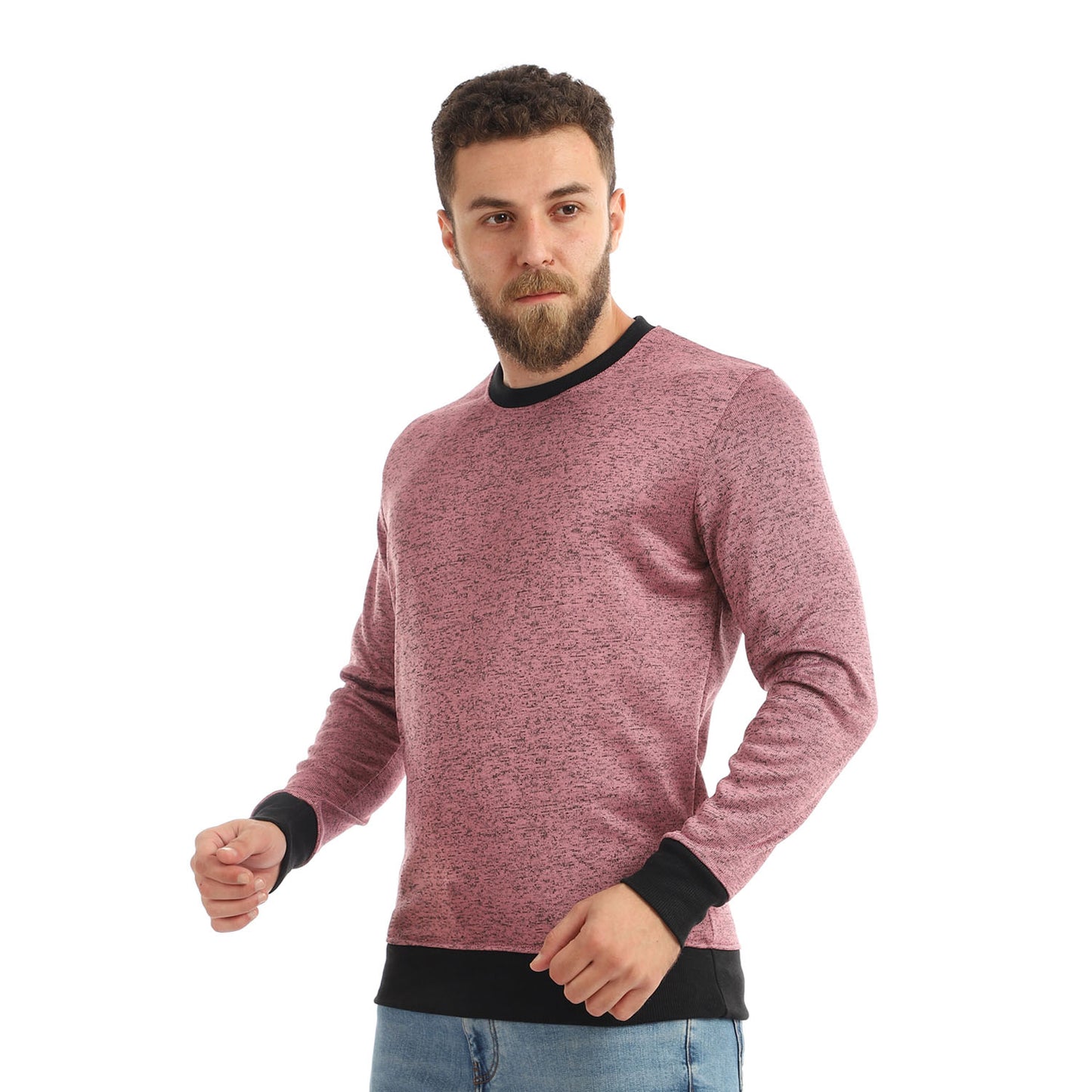 سويت شيرت كادي كاجوال بأكمام مرنة مستديرة