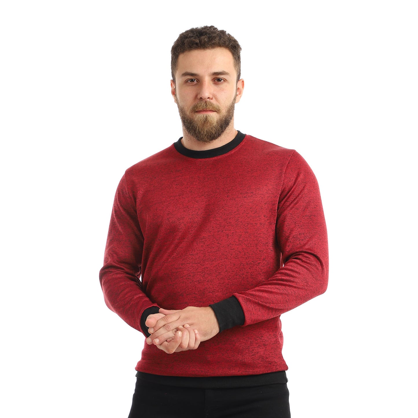 سويت شيرت كادي كاجوال بأكمام مرنة مستديرة