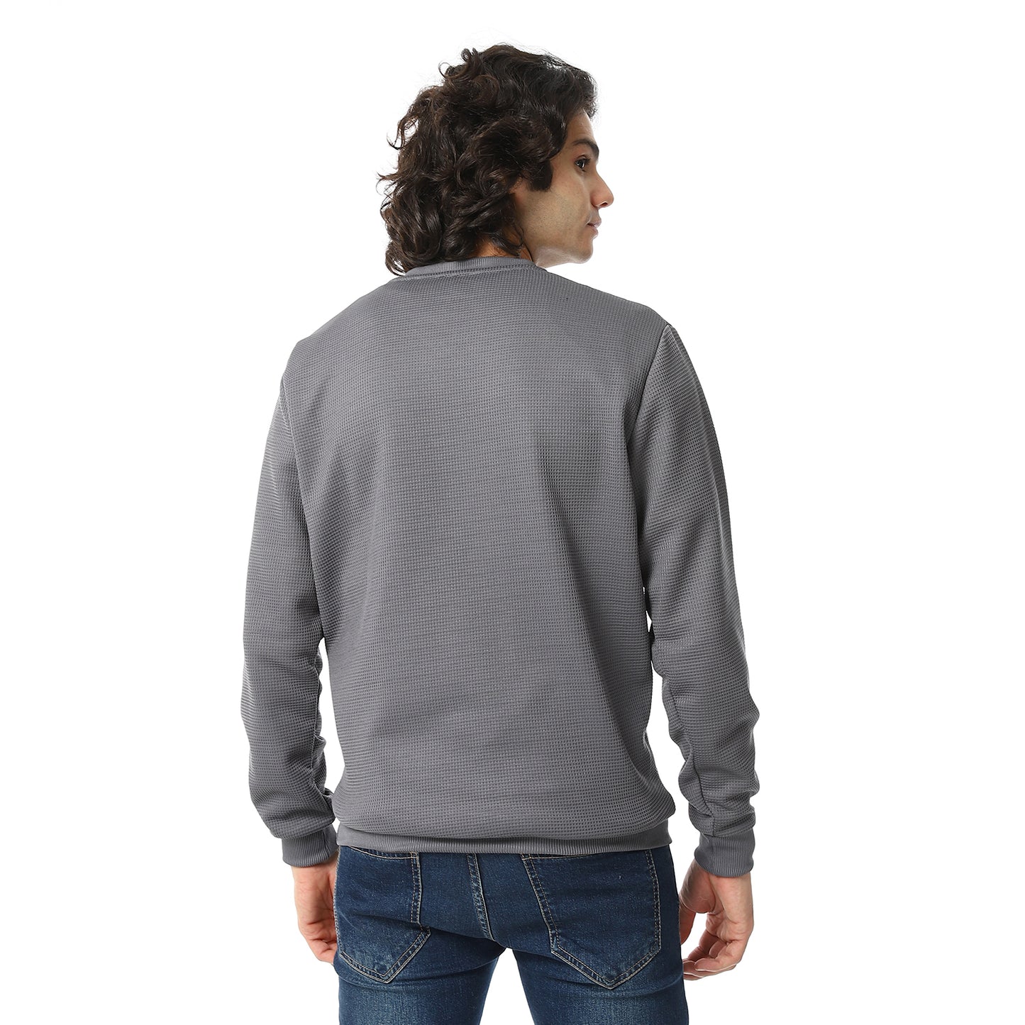 V-Neck Fog Knitted Pullover