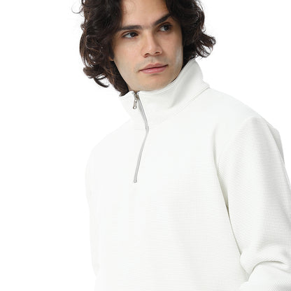 Knitted Zipped Sweatshirt